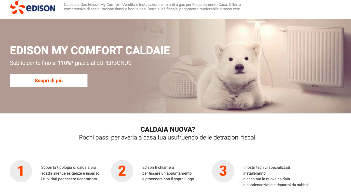 Cessione credito caldaia